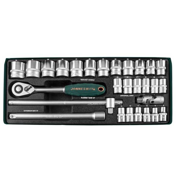 Набор головок торцевых Jonnesway S04H4728S 1/2&amp;quot;DR, 8-34 мм, 28 предметов