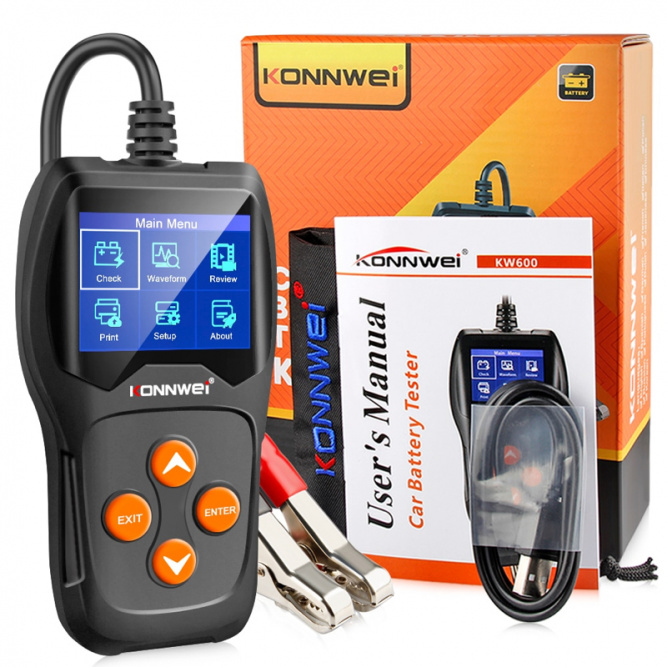 Тестер аккумуляторных батарей KONNWEI KW600