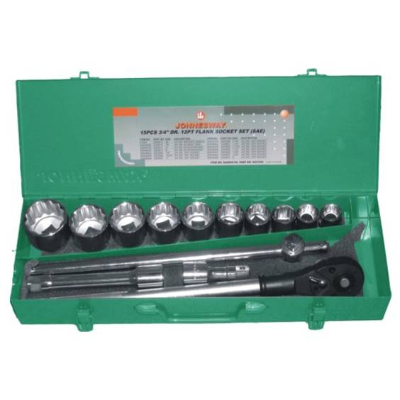 Набор головок торцевых дюймовых Jonnesway S04H6415S 3/4&amp;quot;DR, SAE 7/8&amp;quot;--2&amp;quot;, 15 предметов