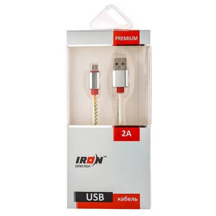 Кабель IRON Selection Premium Micro USB 2.0, 1 метр, 2А